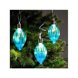 Набор ёлочных шаров «Северное сияние», 3 шт., d=7 см, 3 LED, от батареек AG13×9, свечение тёплое белое