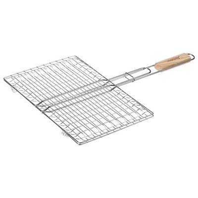 Решётка - гриль для рыбы maclay, 25×34 см, нержавеющая сталь, для мангала