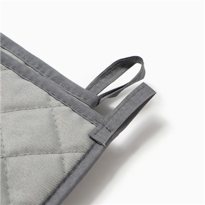 Кухонный набор «Доляна» Coffee & dogs: варежка-прихватка, прихватка, серый