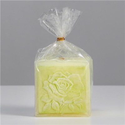 Ароматическая свеча декоративная «Летнее настроение», 7.5×7.5×7.5 см, жёлтый