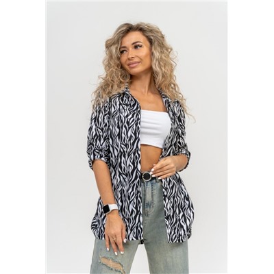 Рубашка 36798 (Черно-белый)