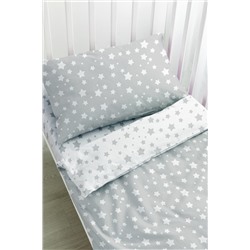 КПБ детск. поплин Juno (40х60) рис. 13165-4/13165-28 Grey stars