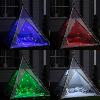 Садовый светильник на солнечной батарее «Дискошар», 13×6×13 см, 6 LED, пульт ДУ, свечение RGBW