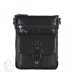 Сумка мужская кожаная 2601Z black Zinimsk