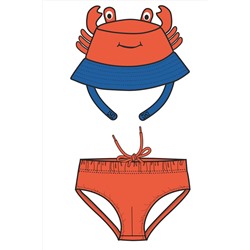 Комплект детский для мальчиков: плавки трикотажные, панама текстильная PLAYTODAY, 1126222