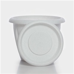 Горшок для цветов «Фелиция», 3.6 л, d=22.5 см, h=17.2 см, пластиковый, с поддоном, цвет мраморный