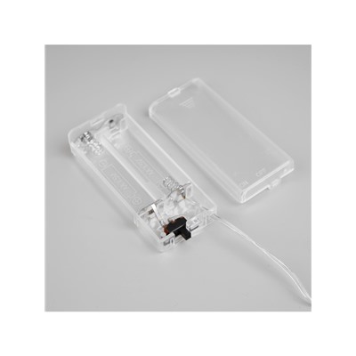 Гирлянда «Нить» 2 м роса с насадками «Прищепки-домики», IP20, серебристая нить, 20 LED, батарейки ААх2 (не в комплекте), свечение тёплое белое