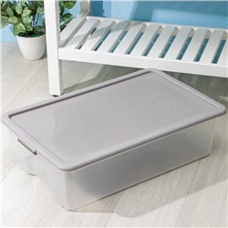 Контейнер для хранения Porter, 32 л, 64×41,5×17,5 см, с крышкой, цвет дымчато-серый