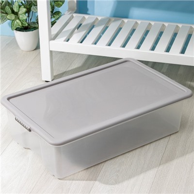 Контейнер для хранения Porter, 32 л, 64×41,5×17,5 см, с крышкой, цвет дымчато-серый