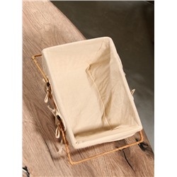 Корзина для пикника с тканевым подкладом, 27×20×14 см, ротанг