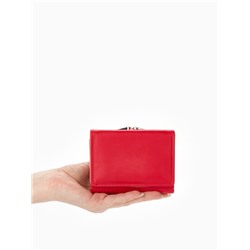 Кошелёк женский на кнопке, 10.5×3×8.5 см, однотонный, красный