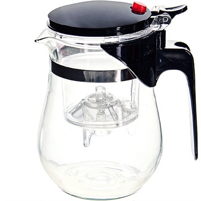 4025 Чайник заварочный 0,5л дав/клап стекло/нерж/ст/пластик MB (х24)