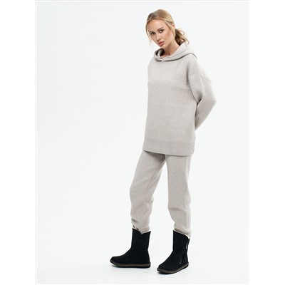 Полусапоги женские чёрные замшевые с замком на войлочной подошве