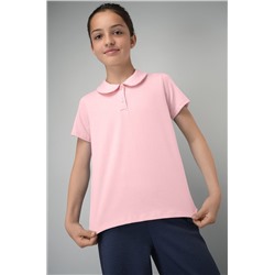 Блузка-поло с коротким рукавом для девочки Happyfox