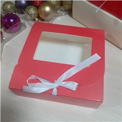 Коробка подарочная лиловая 16х16х5см