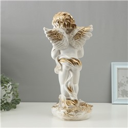 УЦЕНКА Фигура "Ангел большой" перламутр 44х20х15см