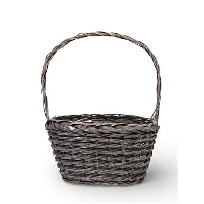 Корзина плетёная для хранения Penelope, ива, овальная, серая, набор 3 шт.