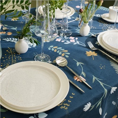 Скатерть «Доляна» Twilight forest, 146×220 см, 100% хлопок, рогожка 164 г/м²