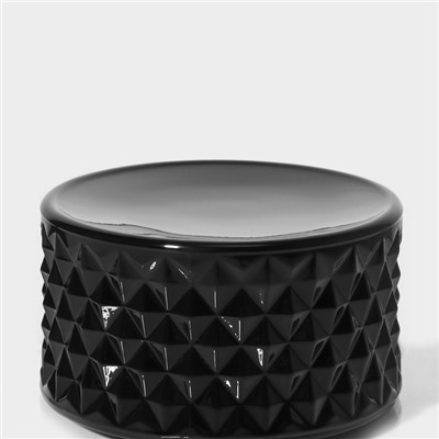 Икорница Доляна «Малифисента», 130 мл, 8.5×10 см, стекло, чёрная