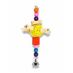 Игрушка для птиц «Деревяшка», 22×9 см, цвет МИКС