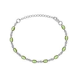 Браслет из серебра султанит синт., Брс083