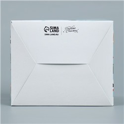 Коробка новогодняя для мини-букетов «С Новым годом», 12×17×10 см