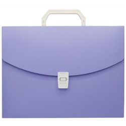 Портфель пластиковый А4 35 мм Pastel PASTPP01VIO 0.7мм фиолетовый (1604894) Бюрократ