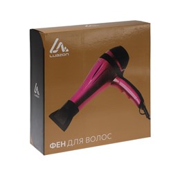 Фен Luazon LGE-004, 3800 Вт, 2 скорости, 3 температурных режима, красно-черный
