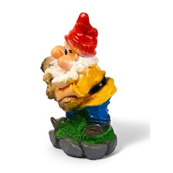 Садовая фигура из гипса «Гном с бревном», 37×19×23 см