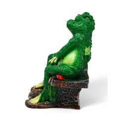 Садовая фигура из полистоуна «Лягушки на лавочке», 32×20×30 см