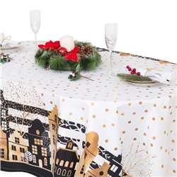 Скатерть новогодняя «Этель» Золотой город 147×180 см, 100% хлопок, саржа 190 г/м² с ГМВО