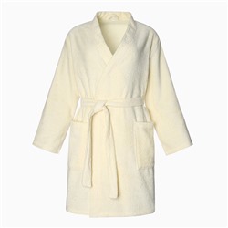 Халат махровый женский «Экономь и Я», размер 44-46, цвет молочный, 340 г/м², 100% хлопок с AIRO