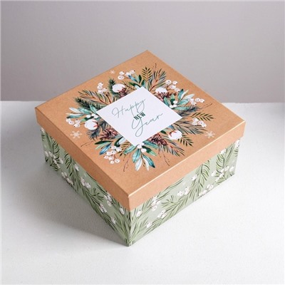 Набор подарочных коробок 5 в 1 «Зимний», 14×14×8 - 22×22×12 см, Новый год