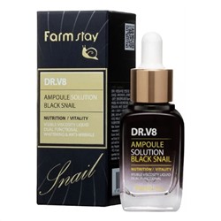 Farm Stay Ампульная сыворотка с витаминами и муцином чёрной улитки / DR-V8 Ampoule Solution Black Snail, 30 мл 13240