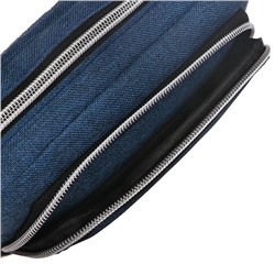 Пенал мягкий 2 отделения, 100 х 210 х 65 мм, объёмный, Calligrata, синий