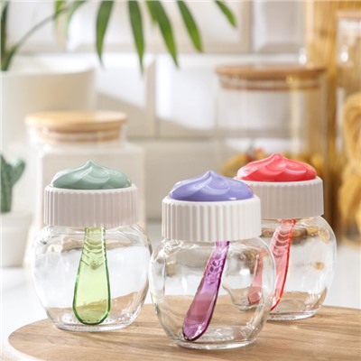 Банка для сыпучих продуктов Cupcake, 210 мл, стекло, с крышечкой МИКС