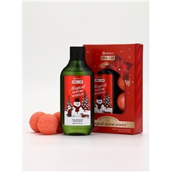 Подарочный набор Magical warm winter Гель для душа, 300 мл и бомбочки для ванны, 4×40 г, URAL LAB