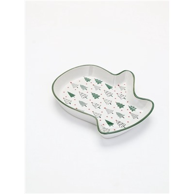 Блюдо новогоднее «Зимний лес», 20×17.5×3 см, ручная работа