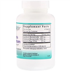 Nutricology, лактоферрин с молозивом, 90 вегетарианских капсул