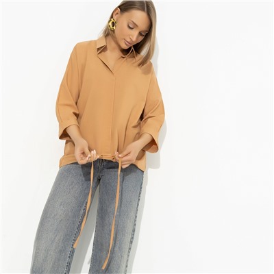 Блуза на кулиске, Твой личный тренд (бежевая)