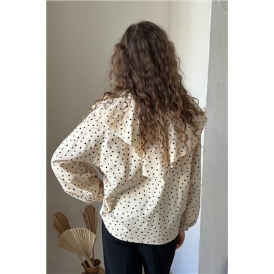 Блузка женская  DREAM072/04/Бежевый, черный