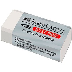 Ластик "БЕЗ ПЫЛИ/Dust-Free" винил белый 187130 (286065) FABER CASTELL