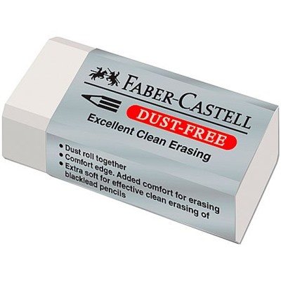 Ластик "БЕЗ ПЫЛИ/Dust-Free" винил белый 187130 (286065) FABER CASTELL