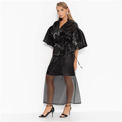 Костюм с юбкой из органзы, Очарование момента (2 в 1, с поясом)