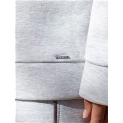 Худи среднего объема из эластичного футера трехнитики c начесом