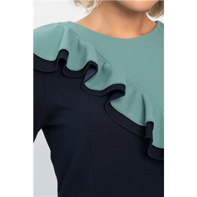 Платье Эванесса (мятно-синее) П12744-35М