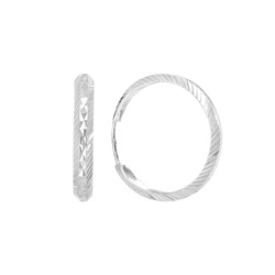 Серьги из серебра без вставки, ТРКШ-9-2,0 а/г