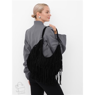 Сумка женская кожаная 5876P black Polina&Eiterou