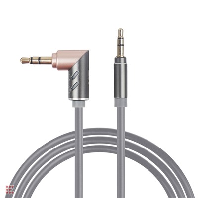 Кабель 3.5мм mini Jack-mini Jack, 1м, поворотный штекер