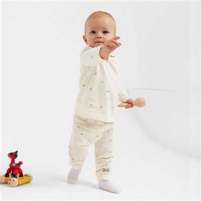 Штанишки детские MINAKU, рост 62-68 см, молочные